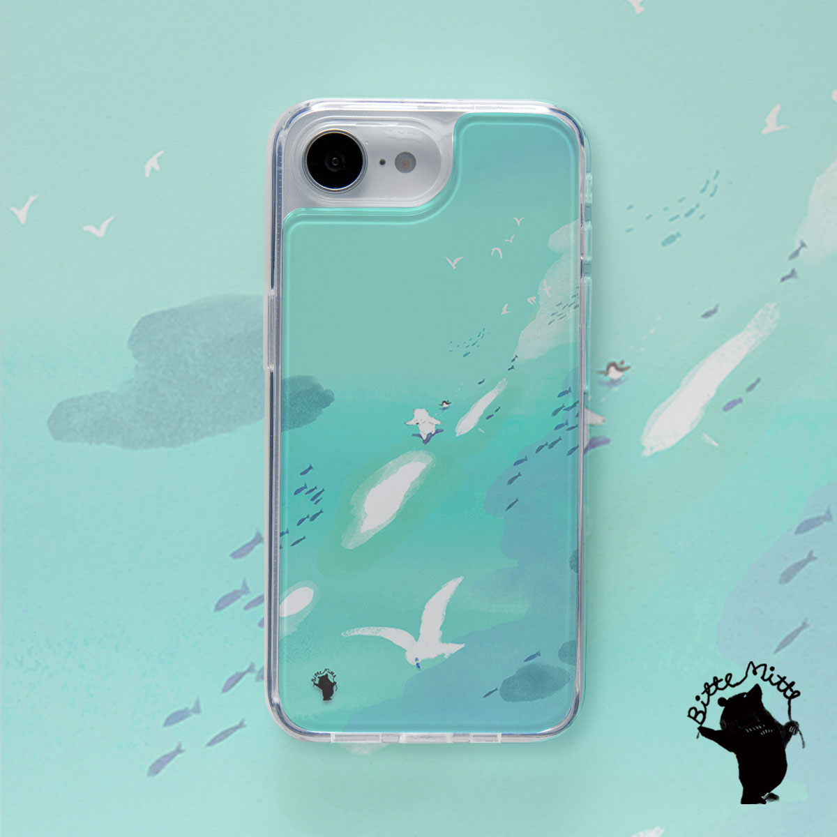 iPhoneケース 着せ替え【フルレイヤー】しろくま