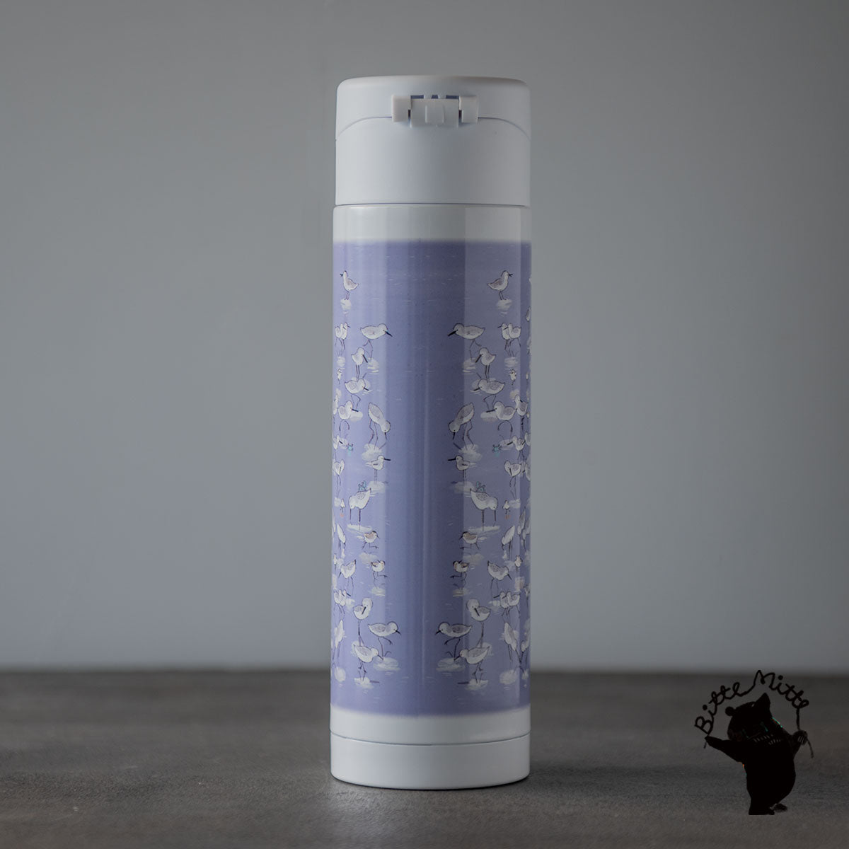 【名入れ可】真空ステンレスボトル 430ml｜保温保冷・ミユビシギデザイン・かわいい水筒｜夏も冬も使えるオールシーズン対応ギフト
