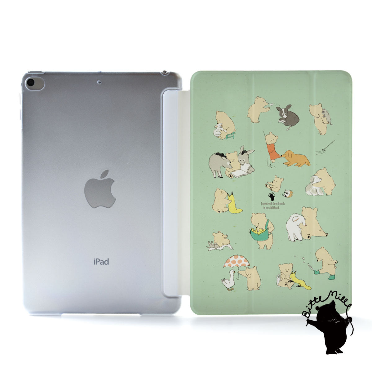 iPad ケース Air 4/3/2/1 10.9インチ iPadAir4 iPadケース おしゃれ かわいい 子供 動物 くま