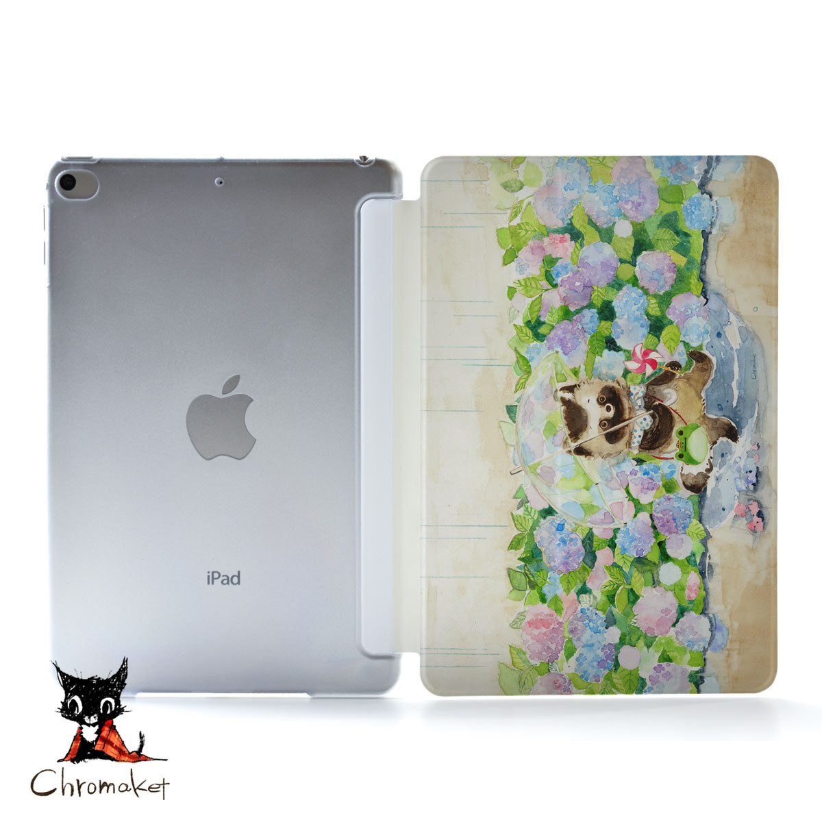 iPad ケース Air 5/4/3/2/1 10.9インチ iPadAir5 iPadケース おしゃれ かわいい 紫陽花 アジサイ