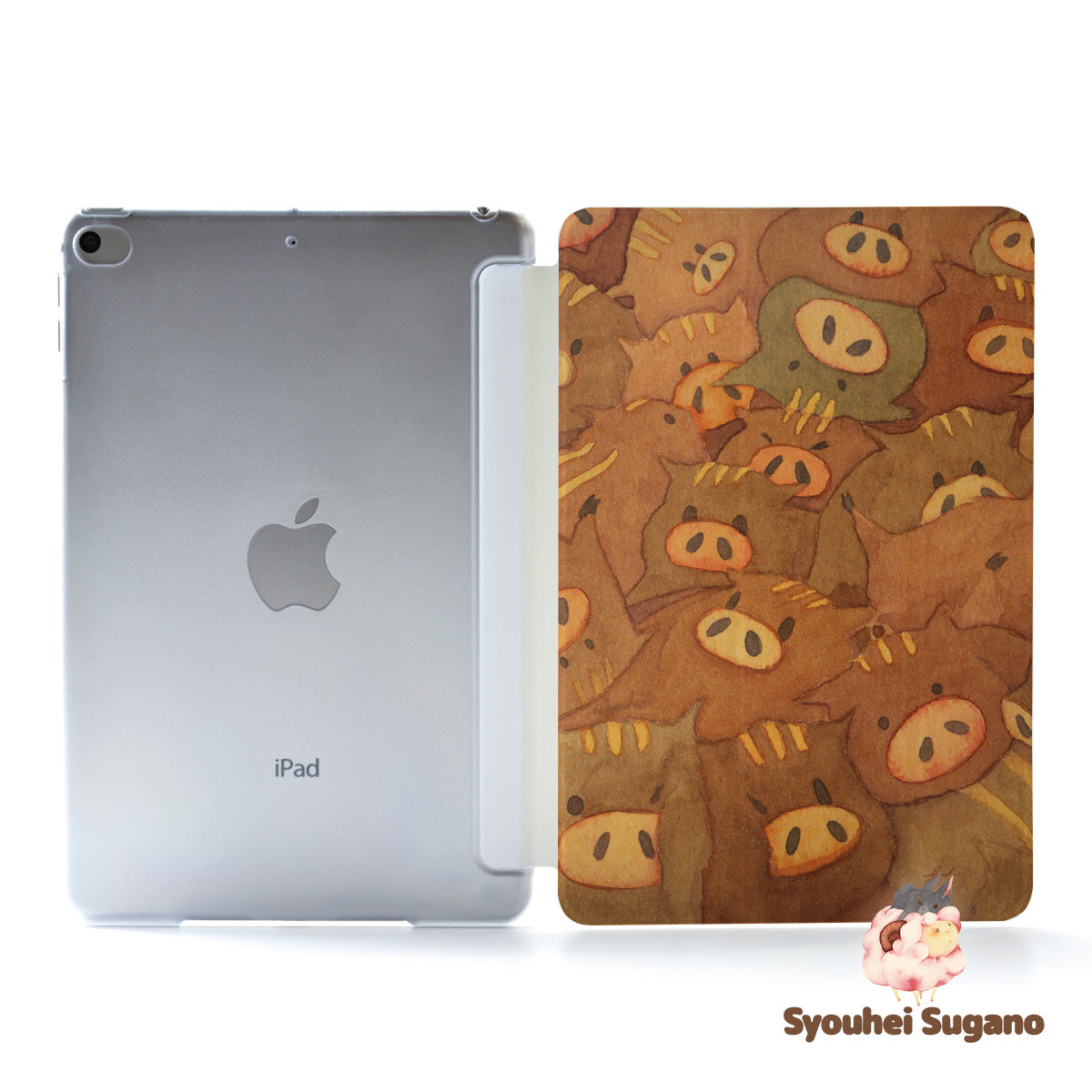iPad ケース 第9世代 第8世代 第7世代 10.2 インチ アイパッドケース カバー おしゃれ かわいい いのしし – スマホケースのCase  garden