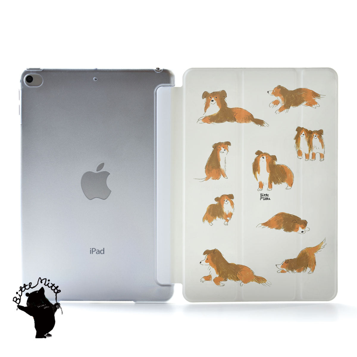 iPad ケース mini6/5/4  iPadケース おしゃれ かわいい 犬 いぬ 名入れ