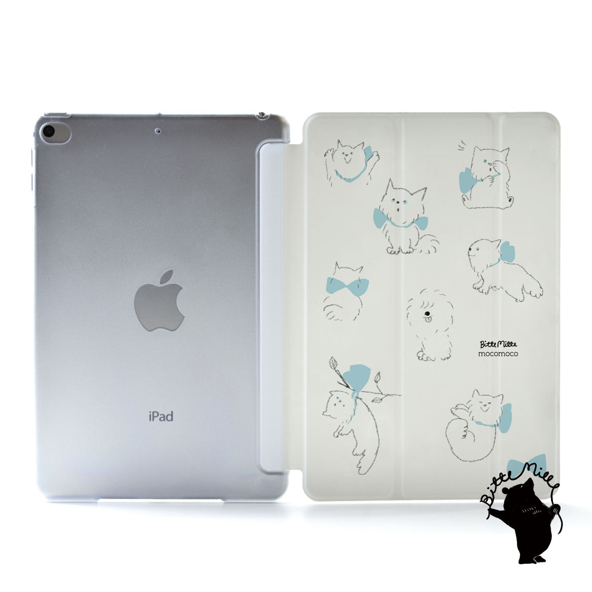 iPad ケース Air 4/3/2/1 10.9インチ iPadAir4 iPadケース おしゃれ かわいい 子供 動物 ねこ 猫 リボン