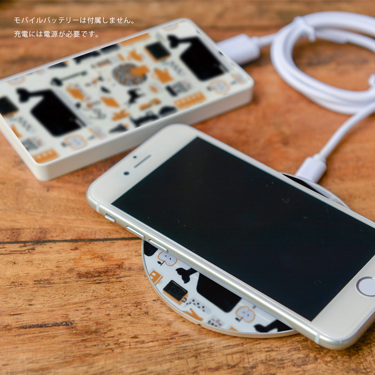 ワイヤレス充電器 iPhone airPods pro qi 充電器 サムライ 武士 名入れ